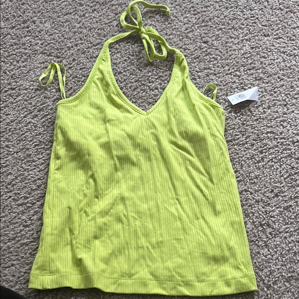 Old Navy Neon Yellow Halter Top